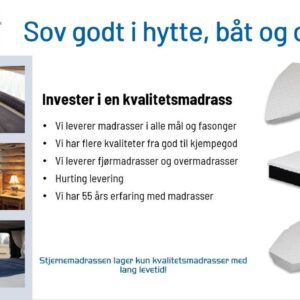 Fjærmadrasser til Båt og Camping/bobil alle størrelser og mål